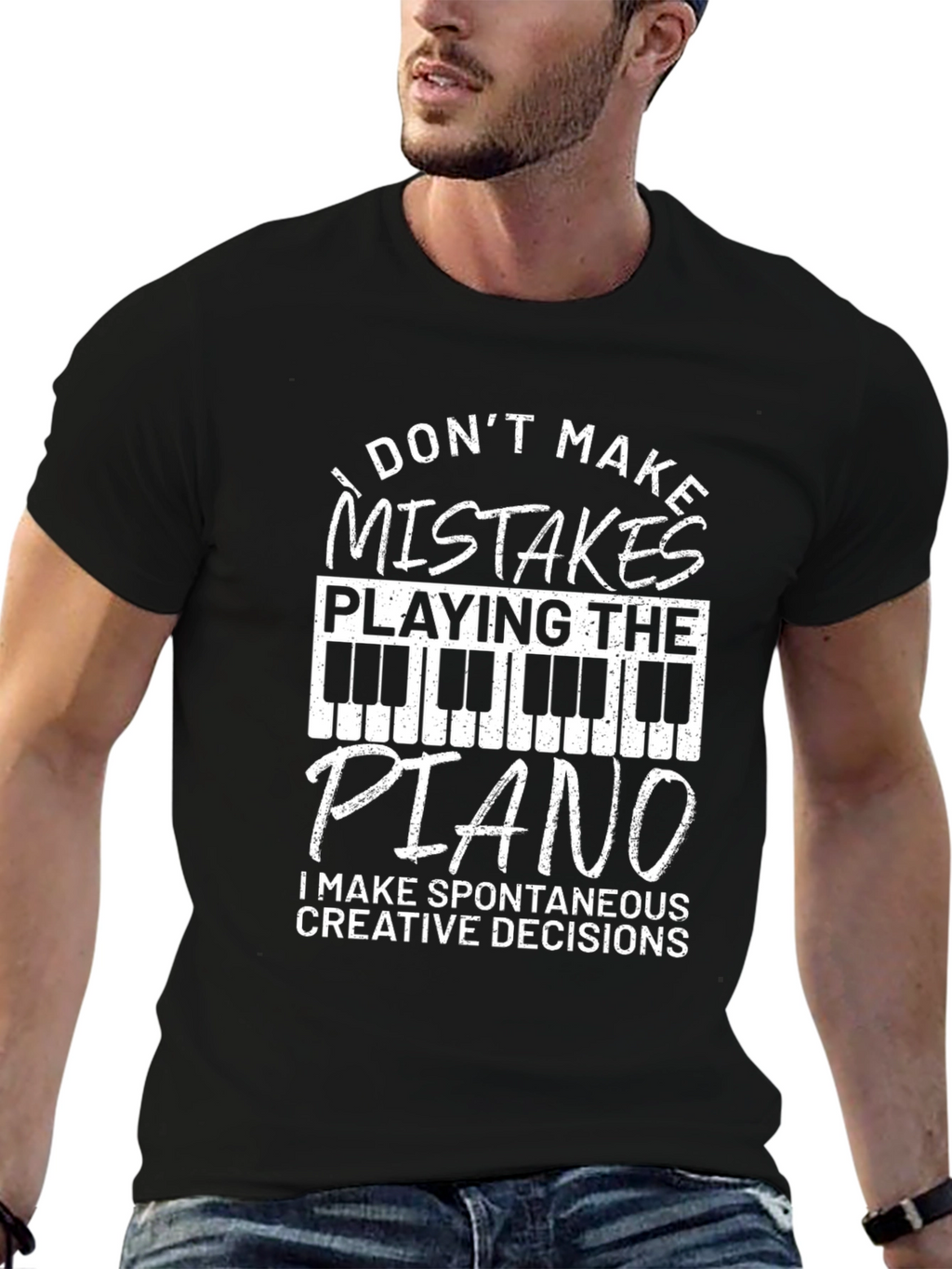 Funny Piano T-Shirt - Spontaneous Creative Decisions