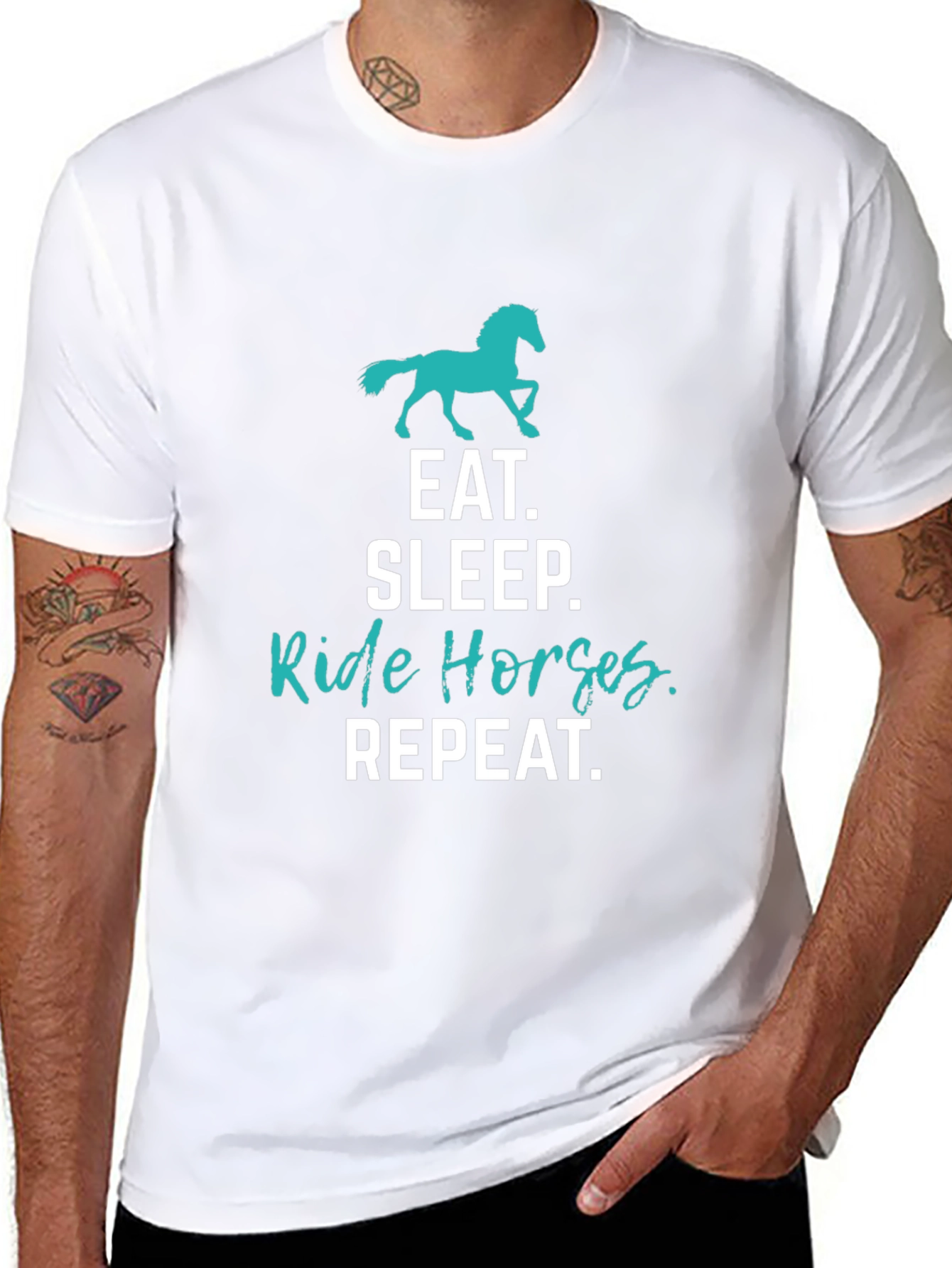 Eat Sleep Ride Horses Repeat T-Shirt