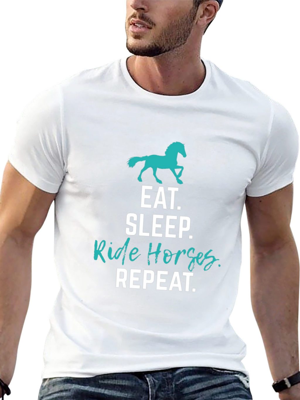 Eat Sleep Ride Horses Repeat T-Shirt