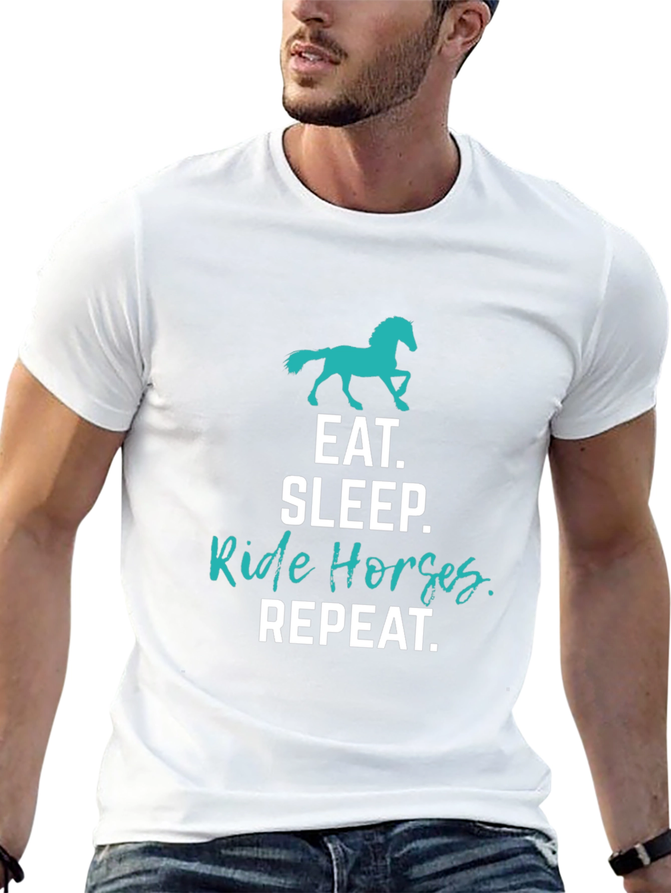 Eat Sleep Ride Horses Repeat T-Shirt