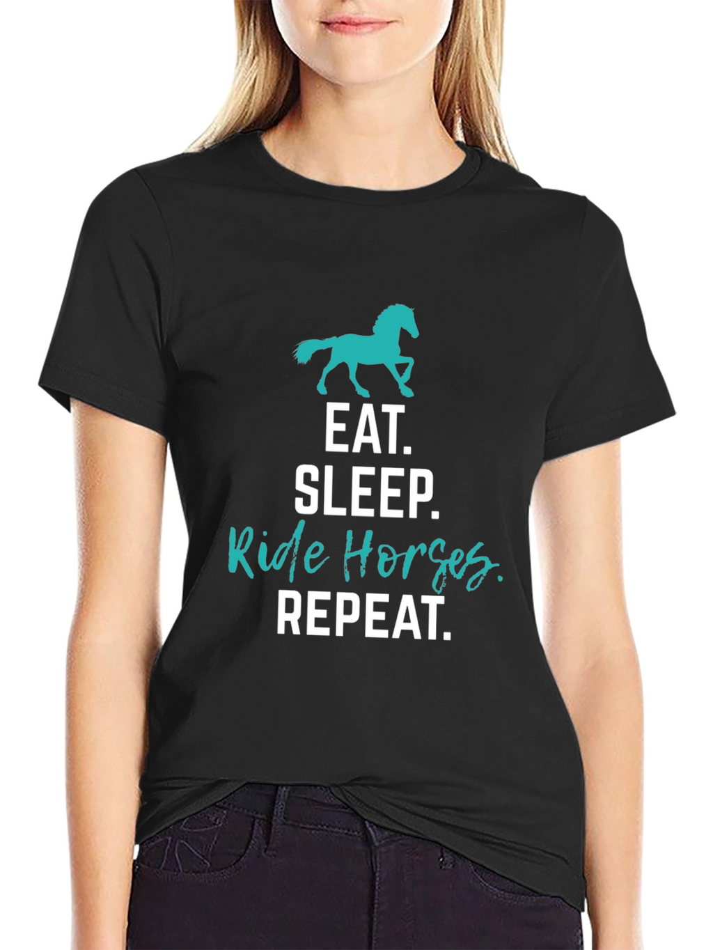 Eat Sleep Ride Horses Repeat T-Shirt
