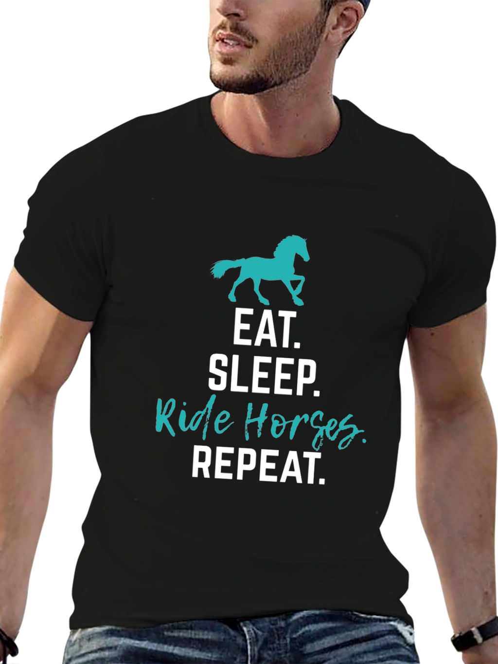 Eat Sleep Ride Horses Repeat T-Shirt