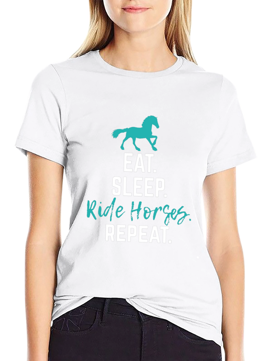 Eat Sleep Ride Horses Repeat T-Shirt