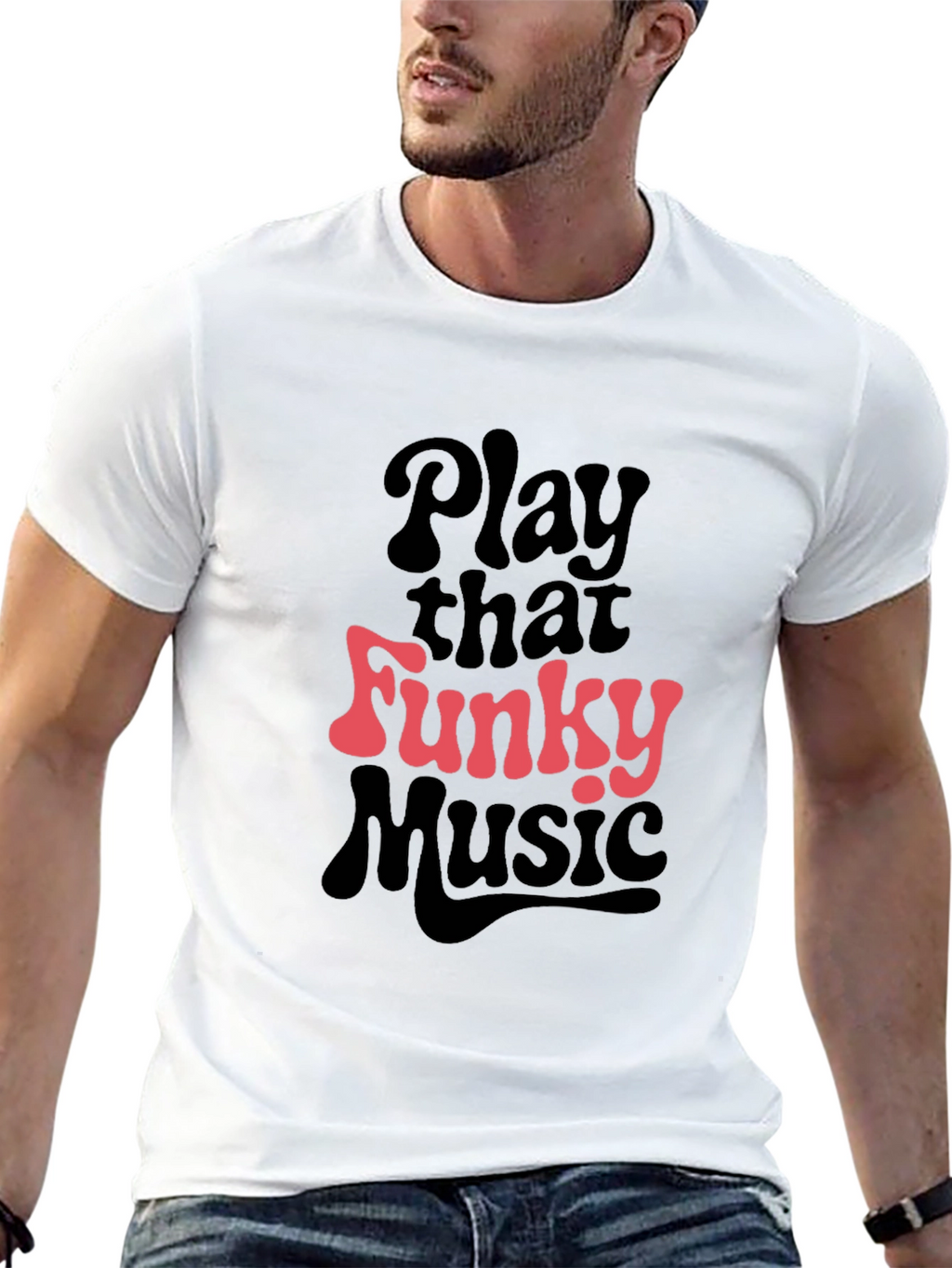 Funky Music Graphic Tee - Retro Style