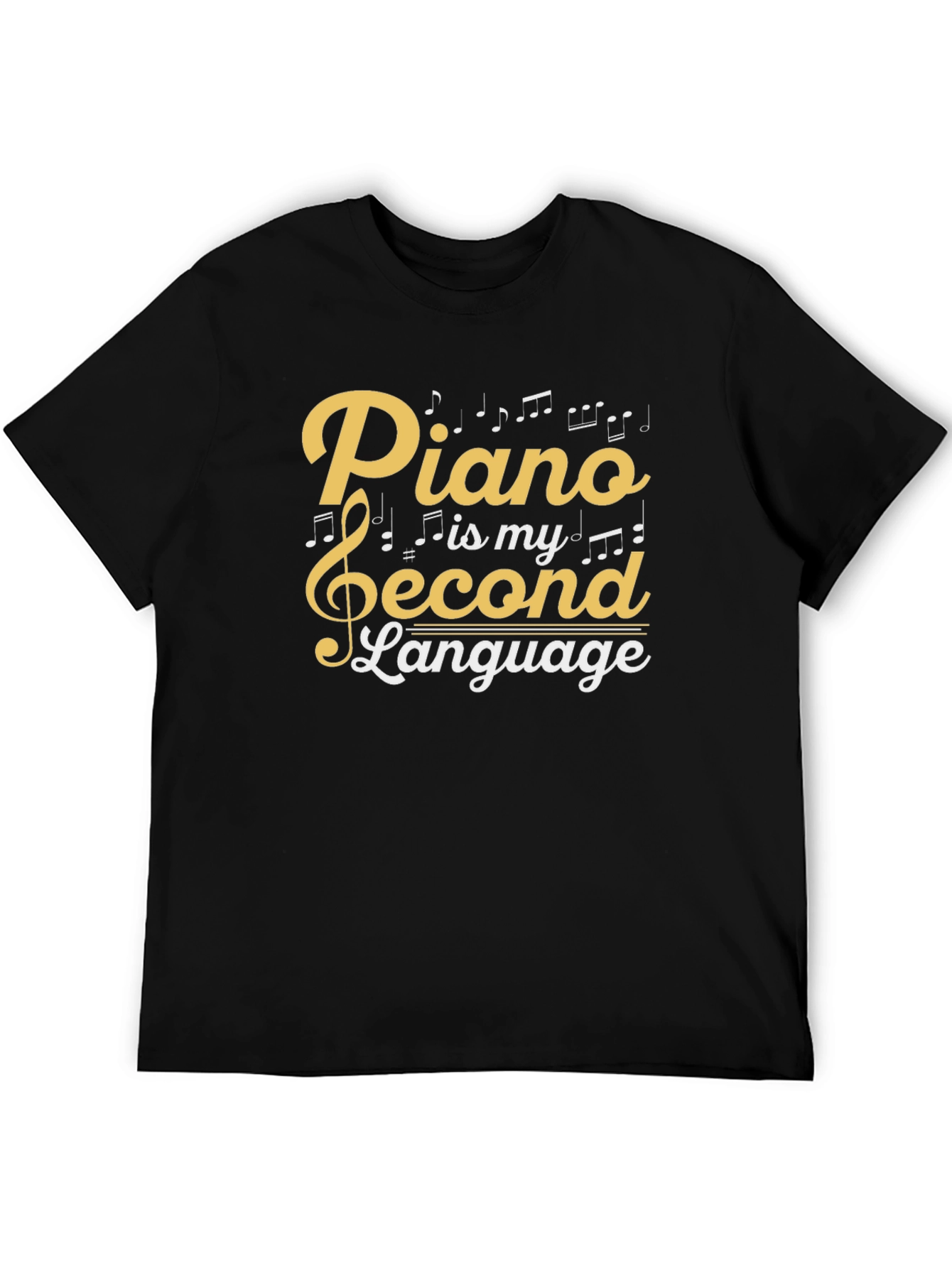 Piano is My Second Language Graphic Tee