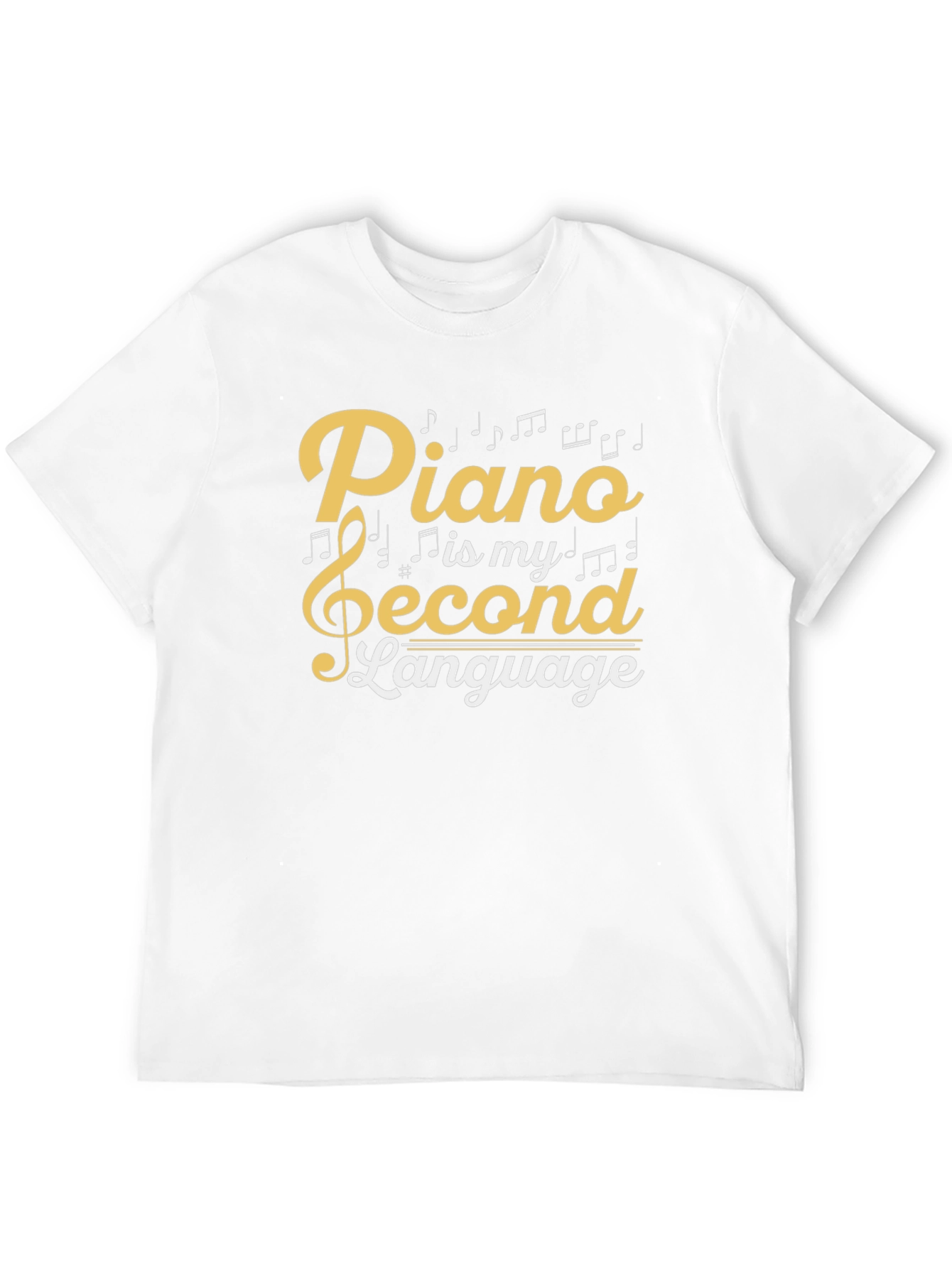 Piano is My Second Language Graphic Tee