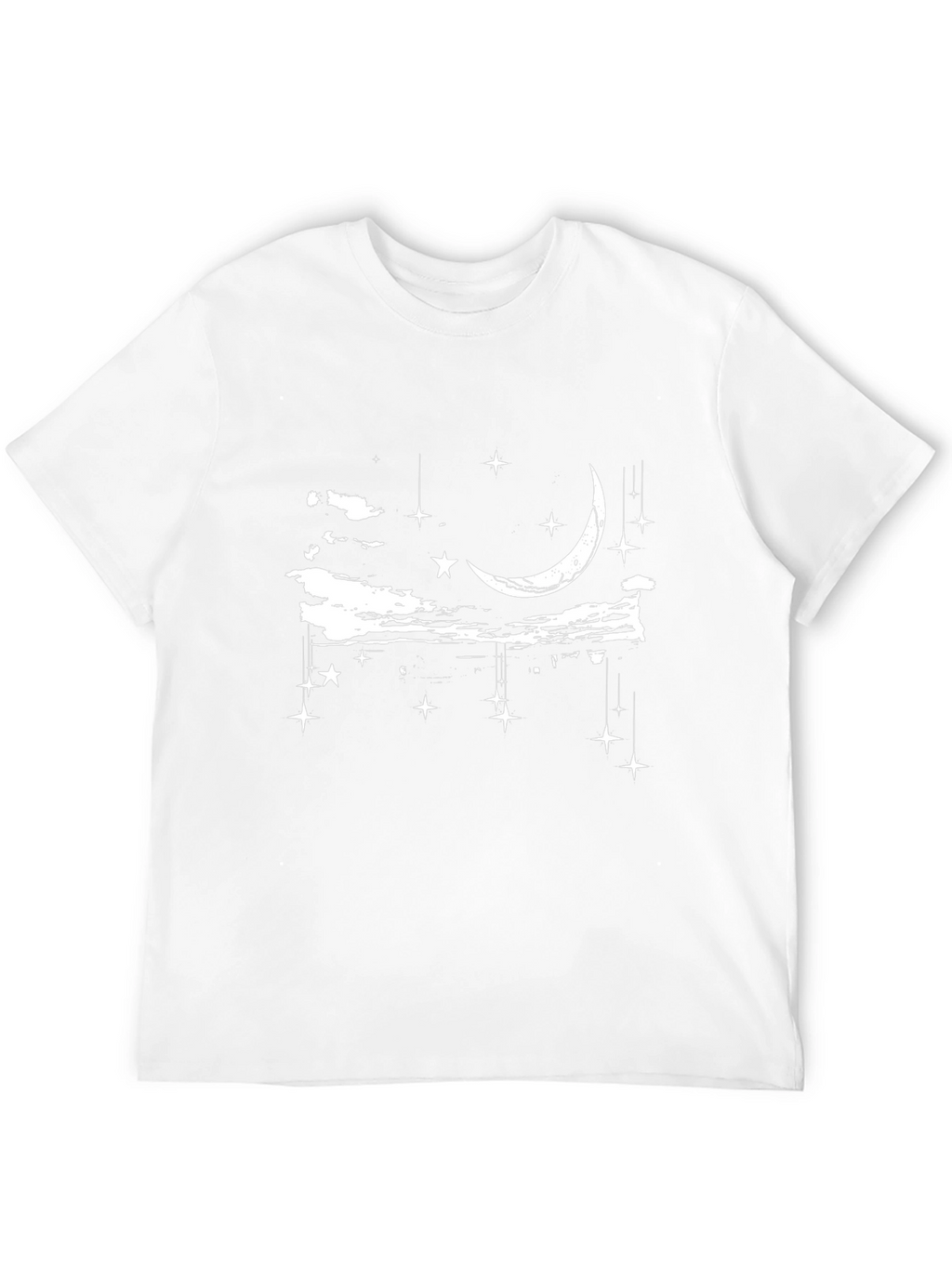 Celestial Moon & Stars Black T-Shirt