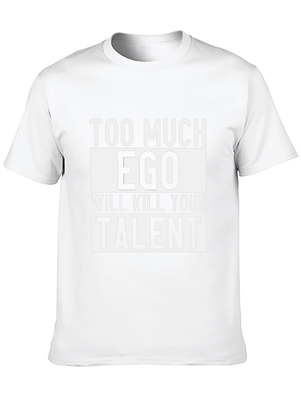 Too Much Ego Black Graphic T-Shirt