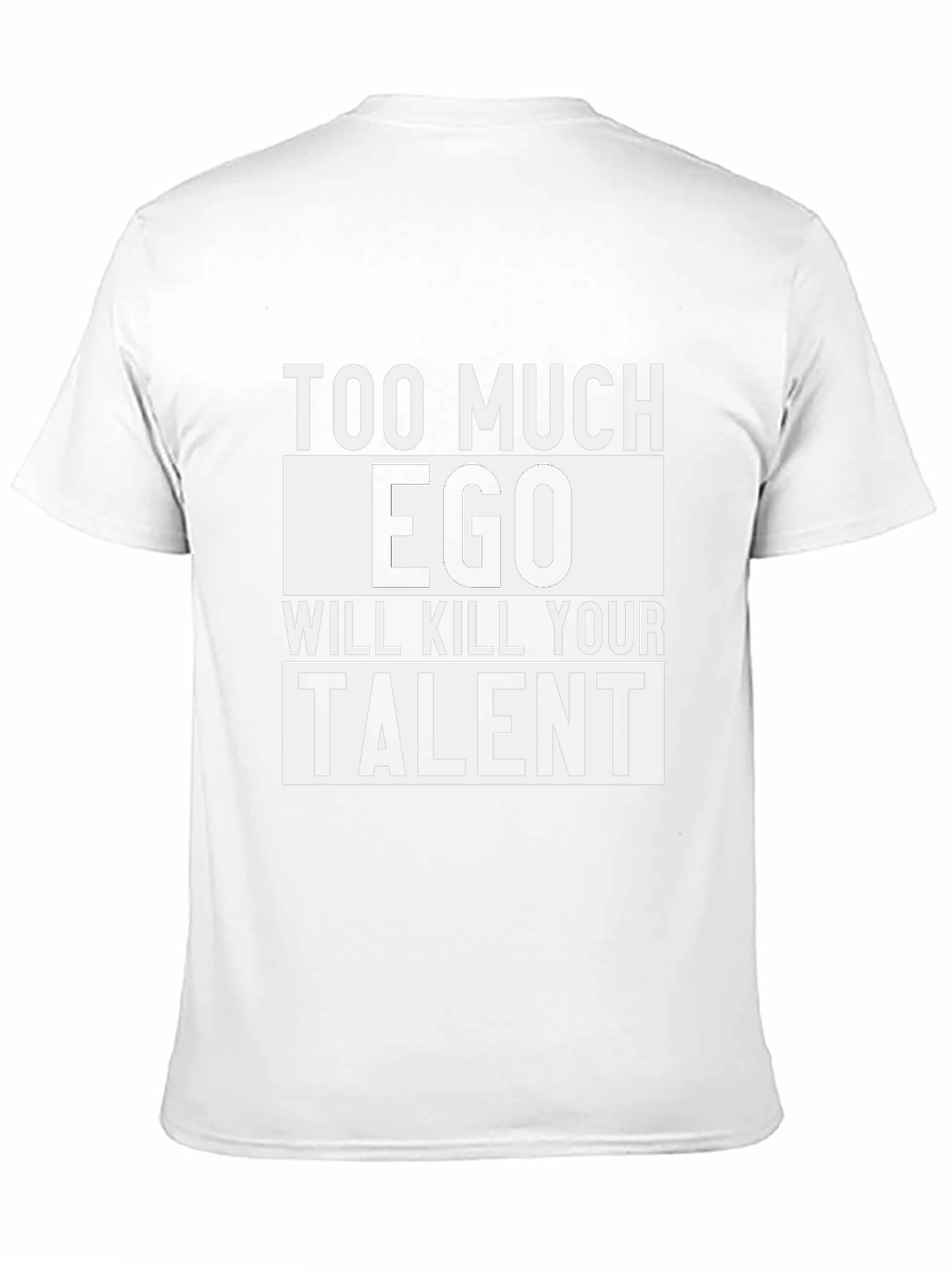 Too Much Ego Black Graphic T-Shirt
