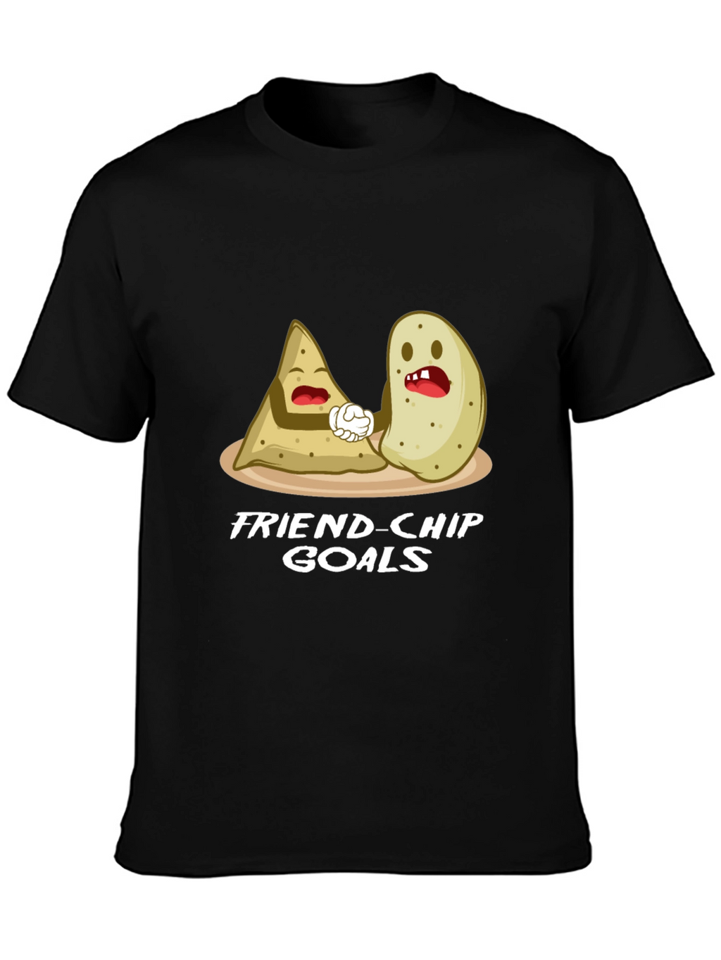 Friend-chip Goals Black Graphic Tee