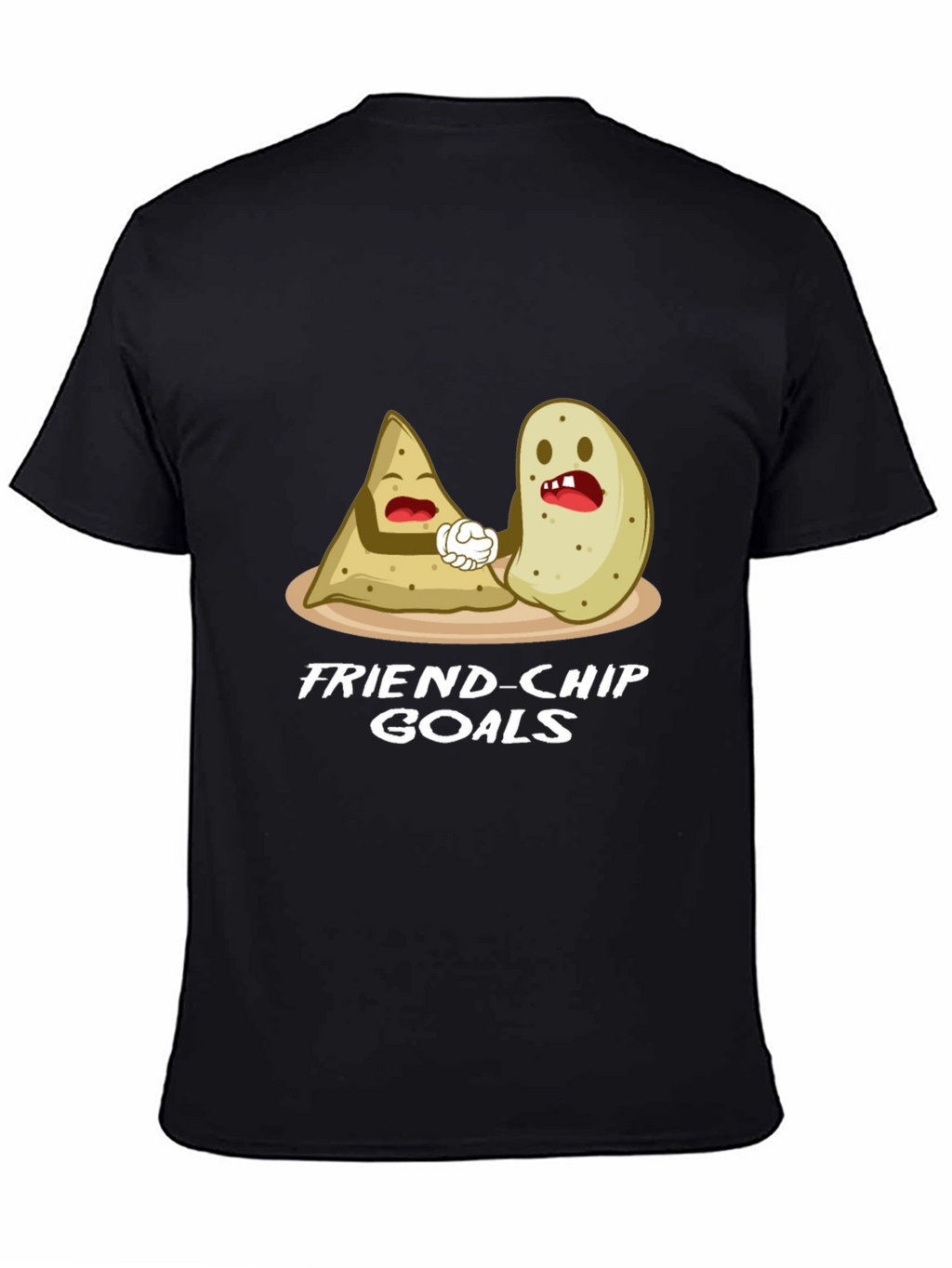 Friend-chip Goals Black Graphic Tee