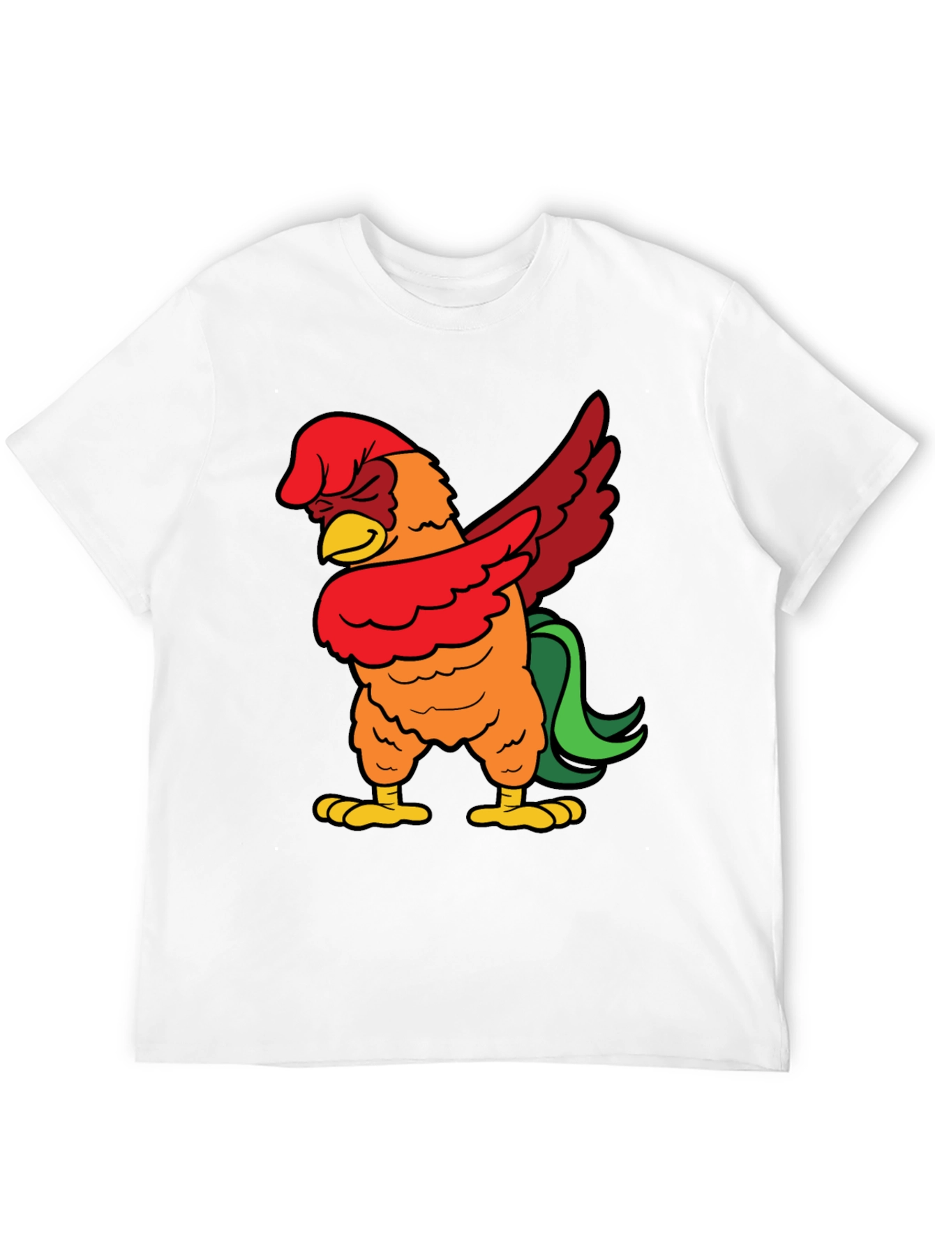 Dabbing Rooster Graphic Tee - Funny Chicken Dab T-Shirt