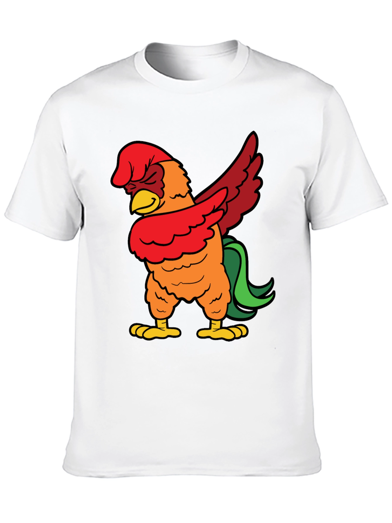 Dabbing Rooster Graphic Tee - Funny Chicken Dab T-Shirt