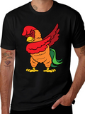Dabbing Rooster Graphic Tee - Funny Chicken Dab T-Shirt