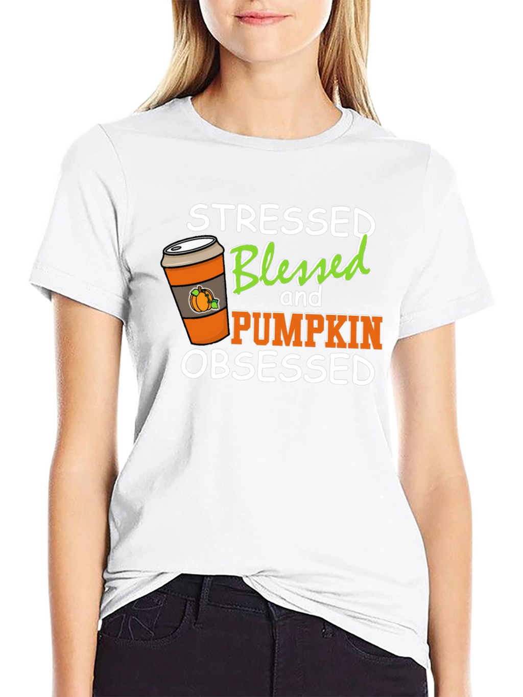 Stressed Blessed Pumpkin Obsessed T-Shirt
