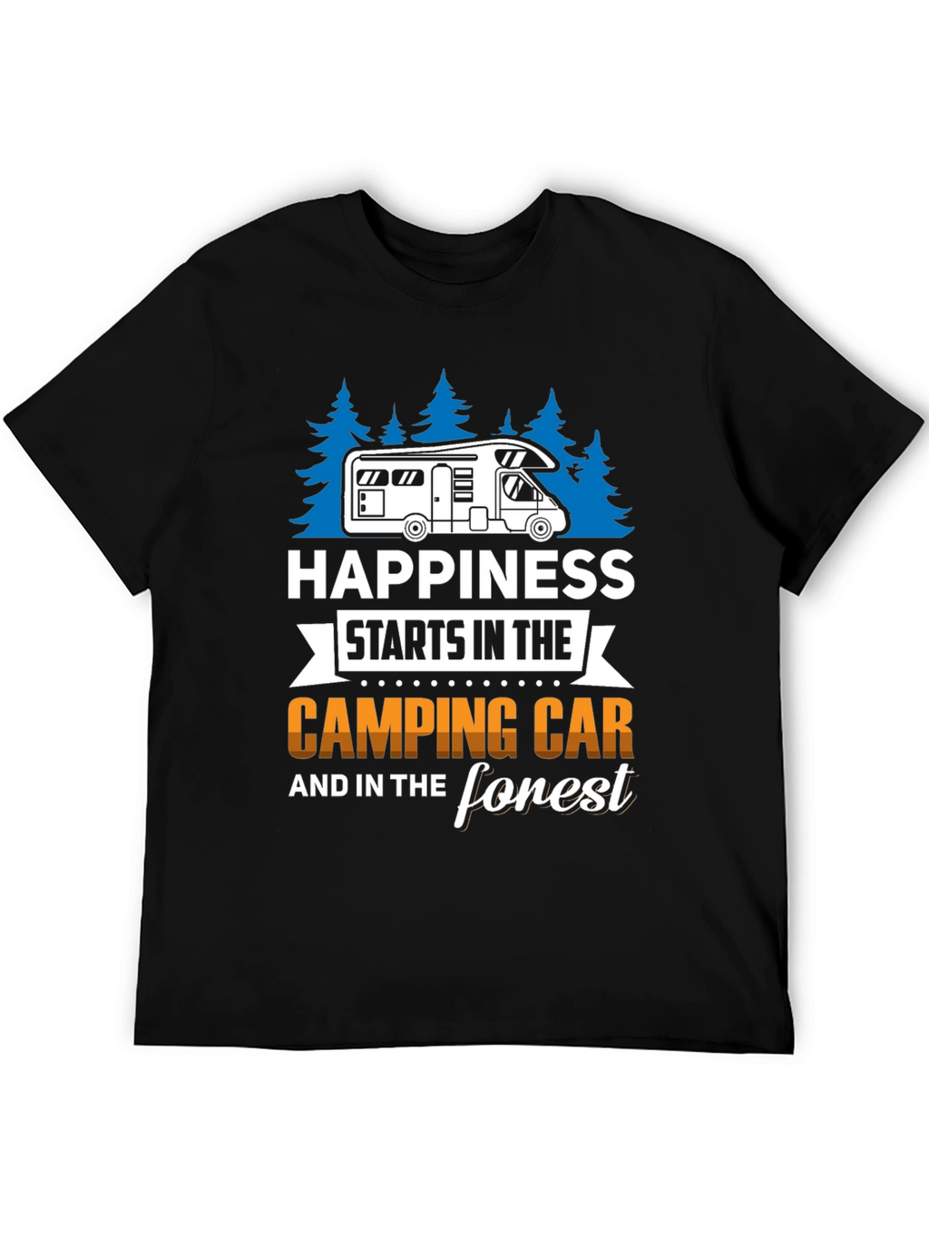 Camping Car & Forest Graphic T-Shirt