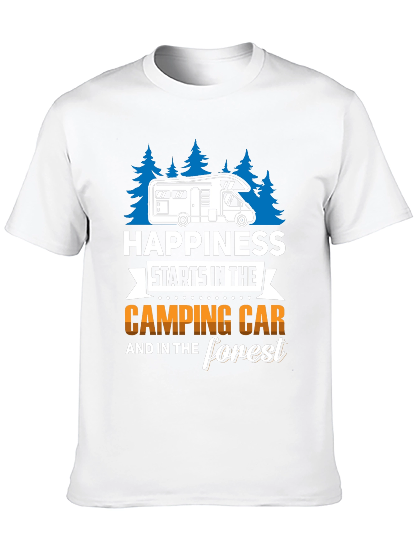 Camping Car & Forest Graphic T-Shirt