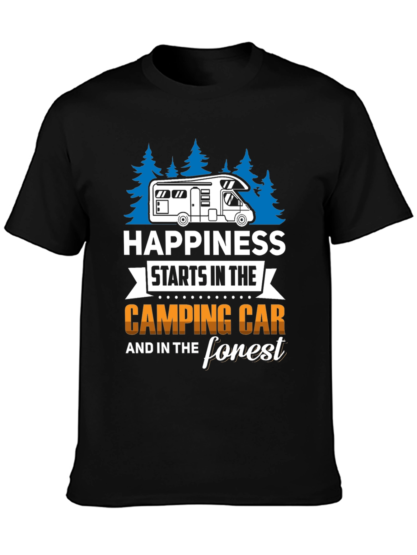 Camping Car & Forest Graphic T-Shirt