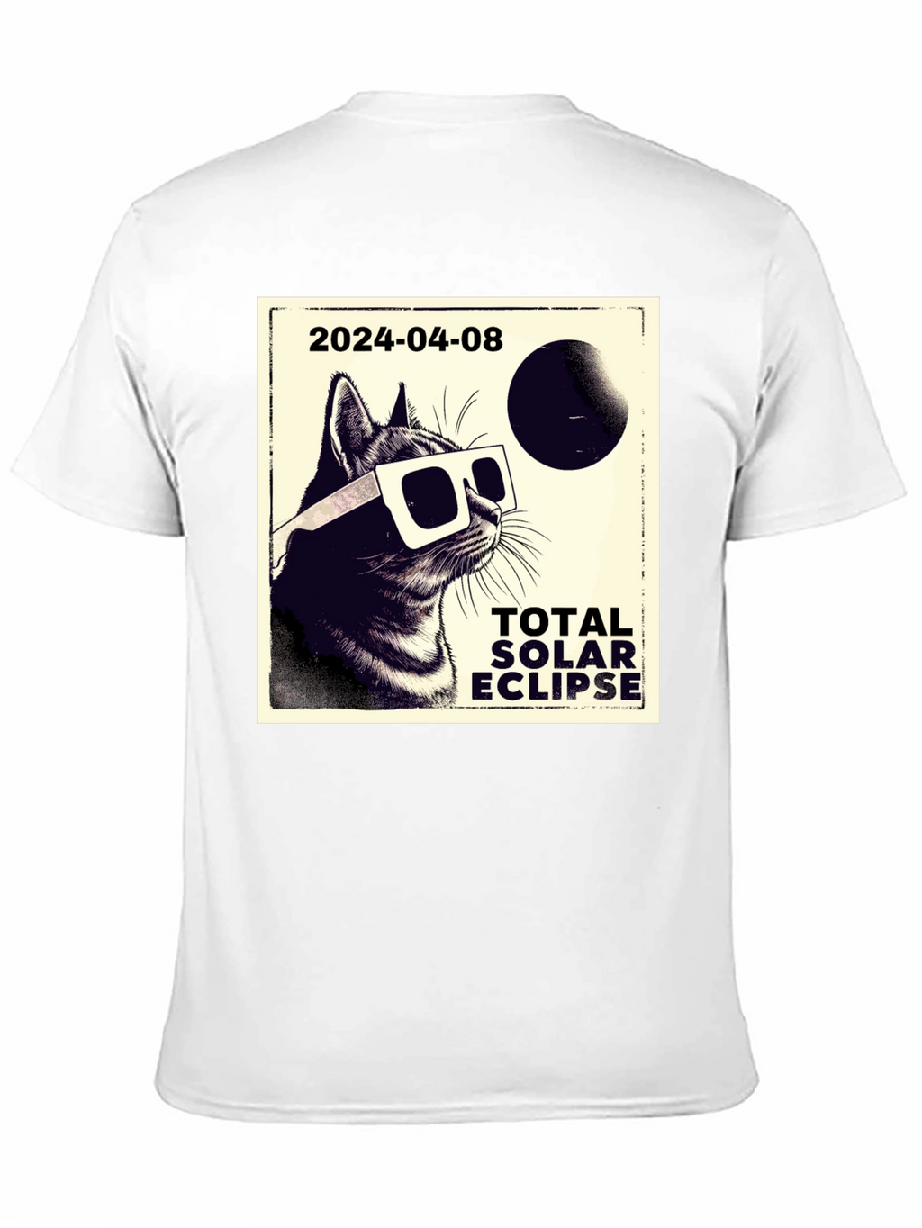 Total Solar Eclipse Cat T-Shirt - April 8 2024