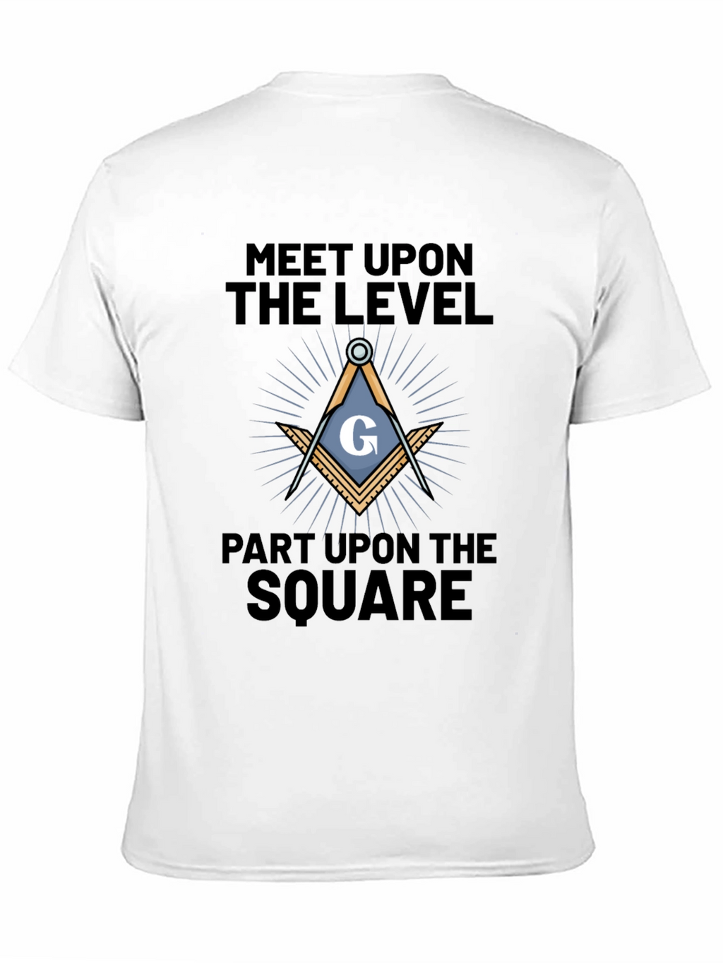 Freemason Meet Upon the Level Black T-Shirt
