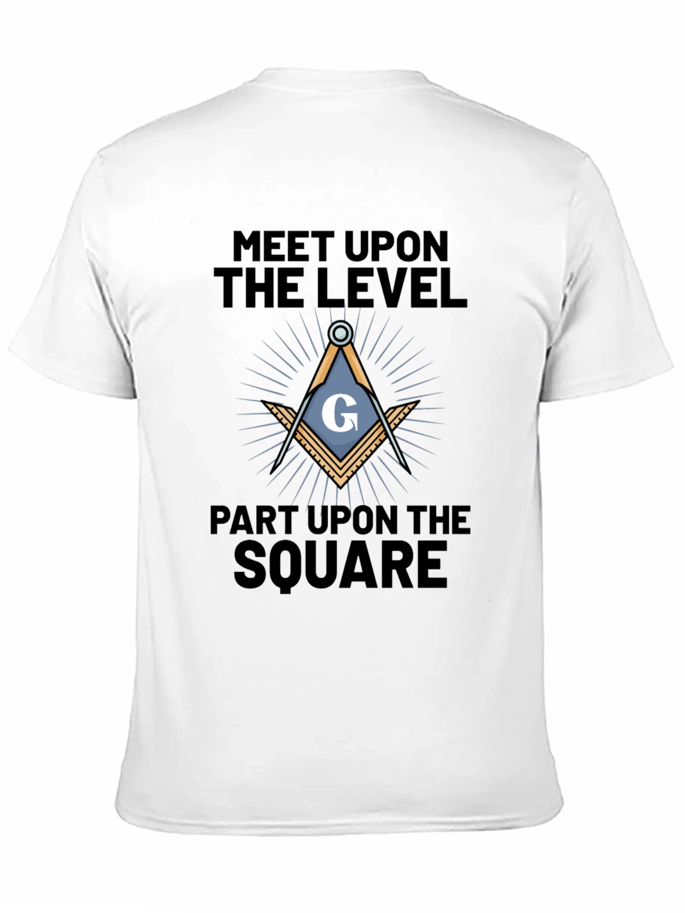 Freemason Meet Upon the Level Black T-Shirt
