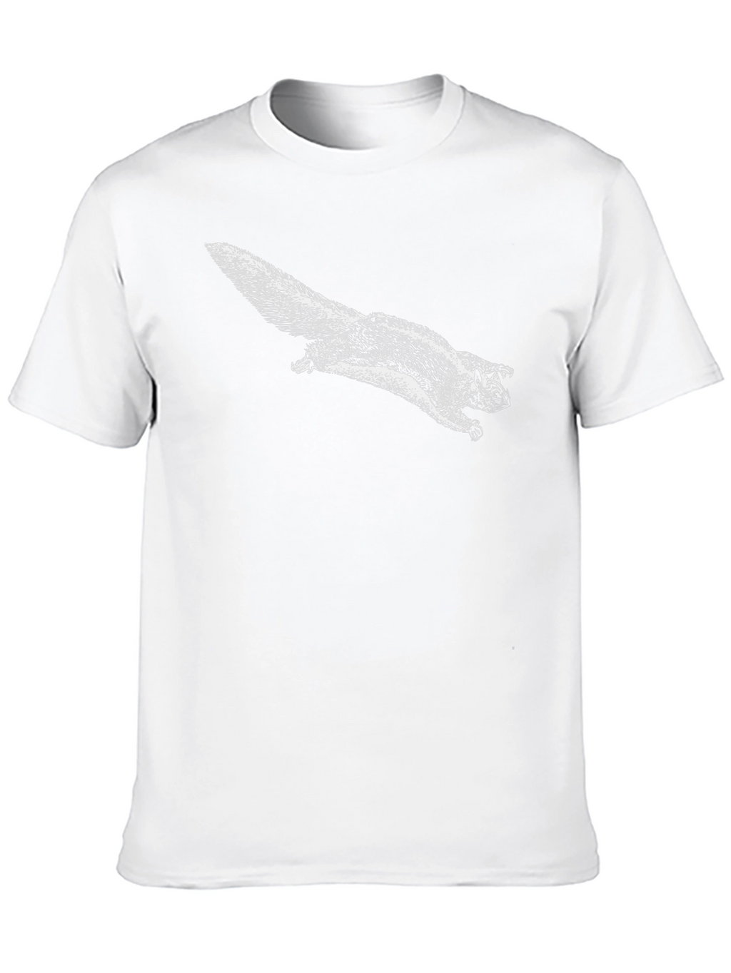 Flying Squirrel Graphic Tee - Black Cotton T-Shirt