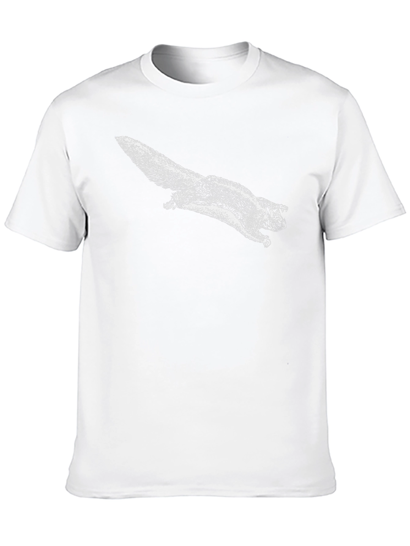Flying Squirrel Graphic Tee - Black Cotton T-Shirt