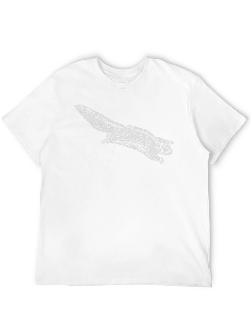Flying Squirrel Graphic Tee - Black Cotton T-Shirt