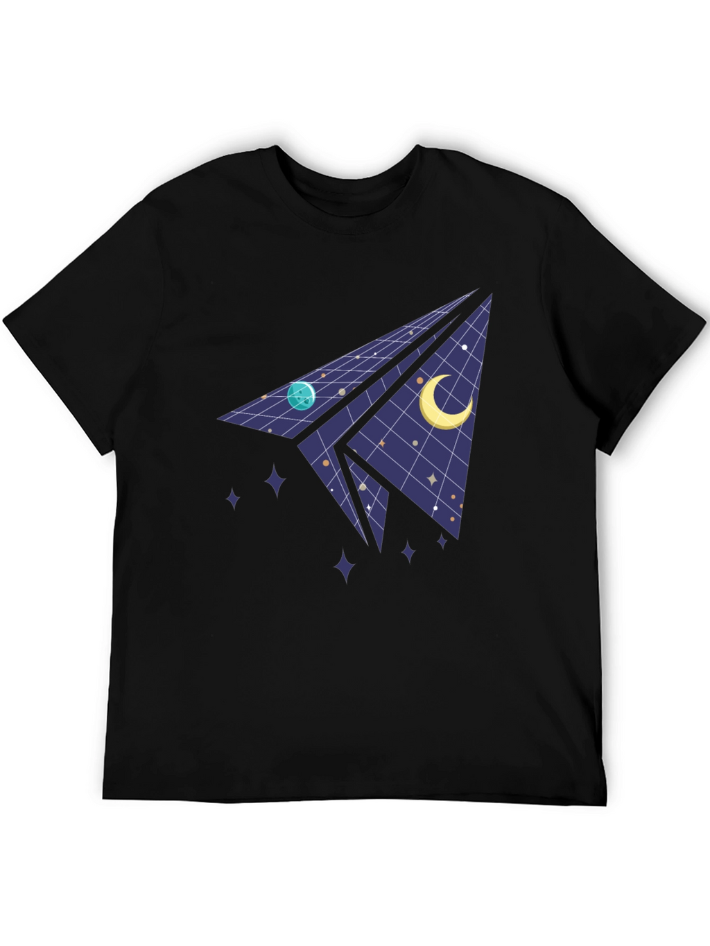 Cosmic Paper Plane Tee - Space Dreams T-Shirt
