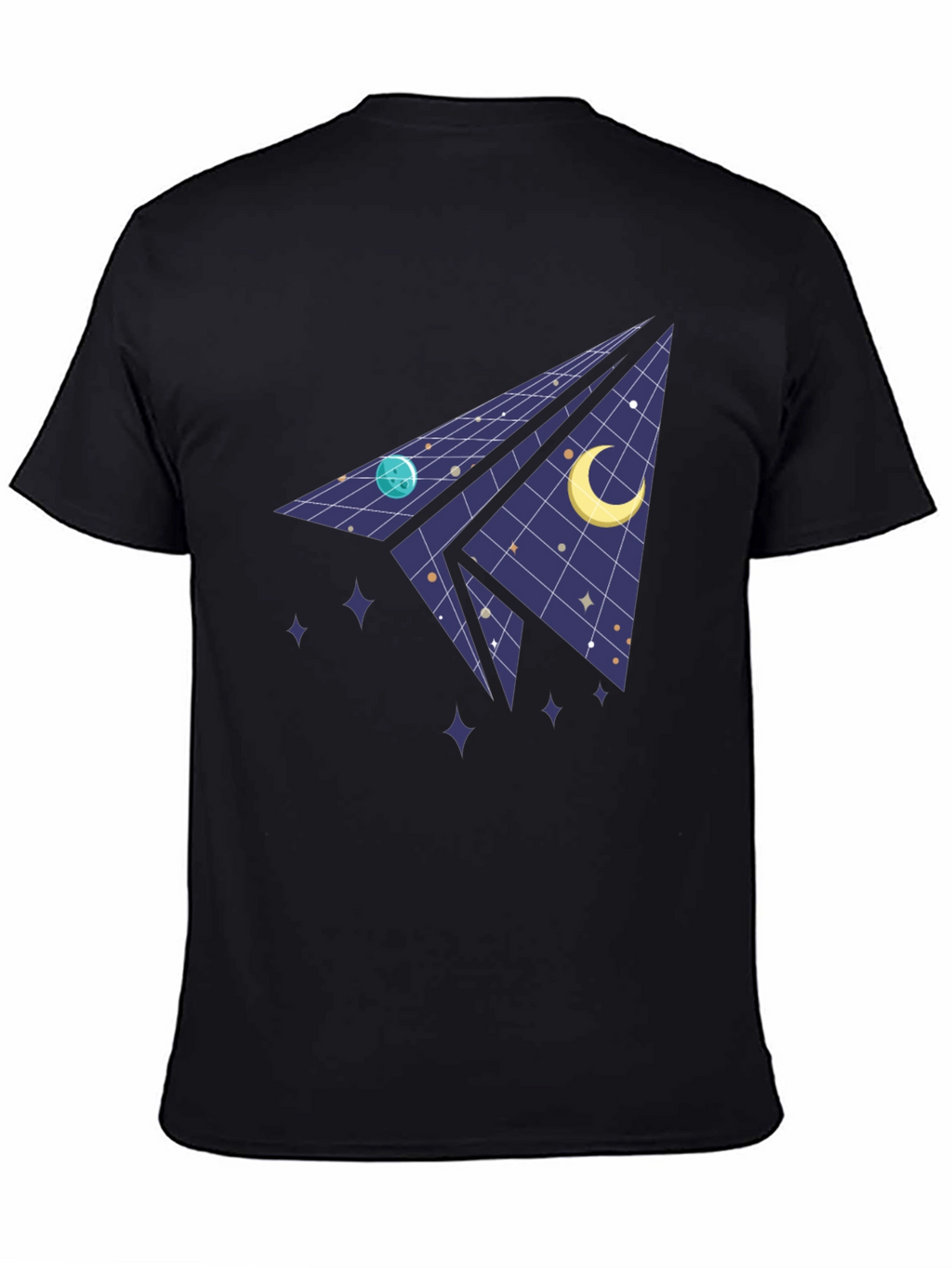 Cosmic Paper Plane Tee - Space Dreams T-Shirt