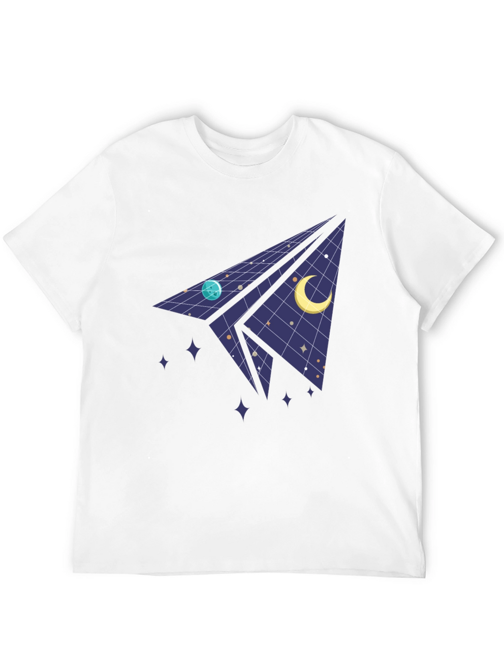 Cosmic Paper Plane Tee - Space Dreams T-Shirt