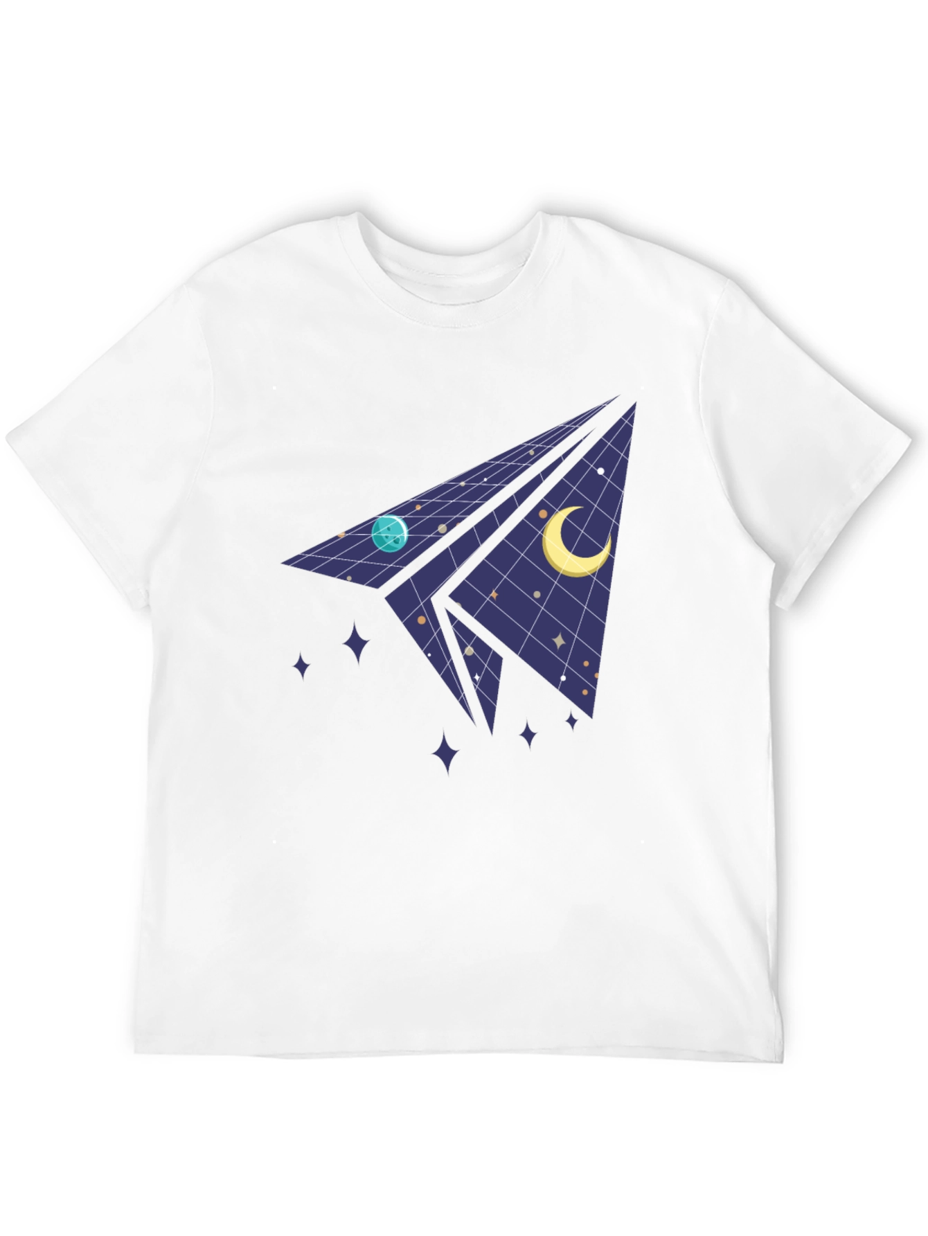 Cosmic Paper Plane Tee - Space Dreams T-Shirt