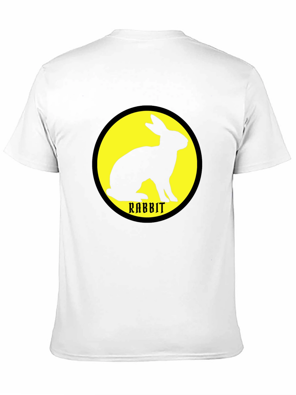 Rabbit Graphic Tee - Black Unisex Cotton T-Shirt