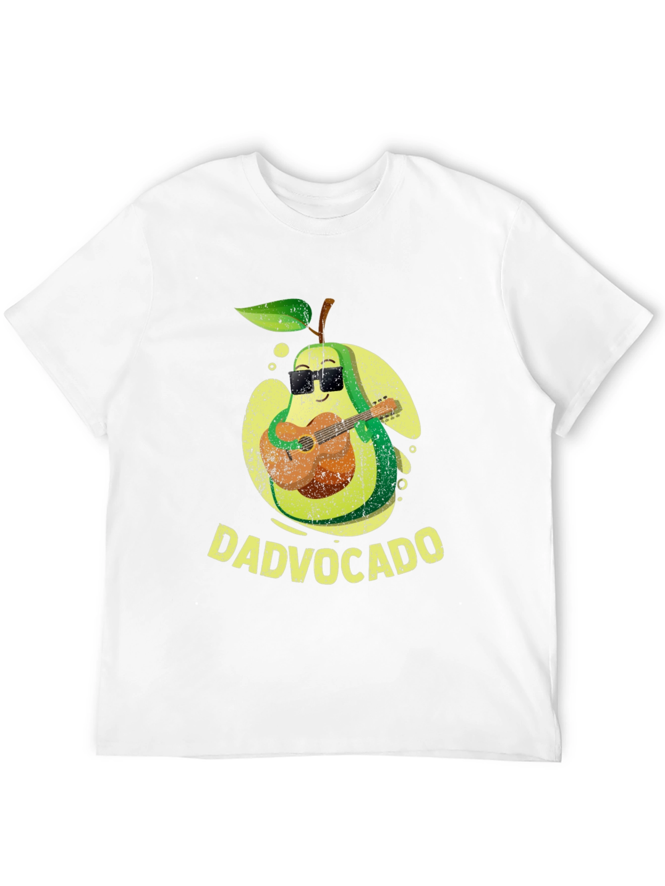 Dadvocado Avocado Guitar Player Graphic T-Shirt