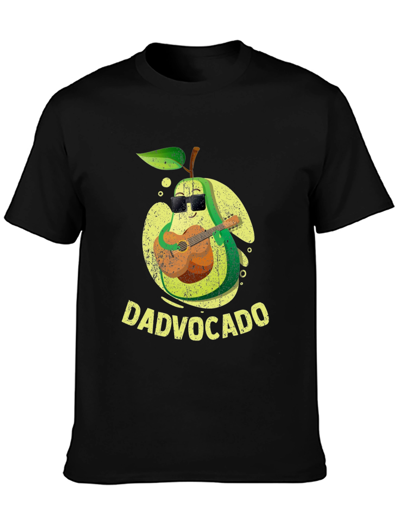Dadvocado Avocado Guitar Player Graphic T-Shirt
