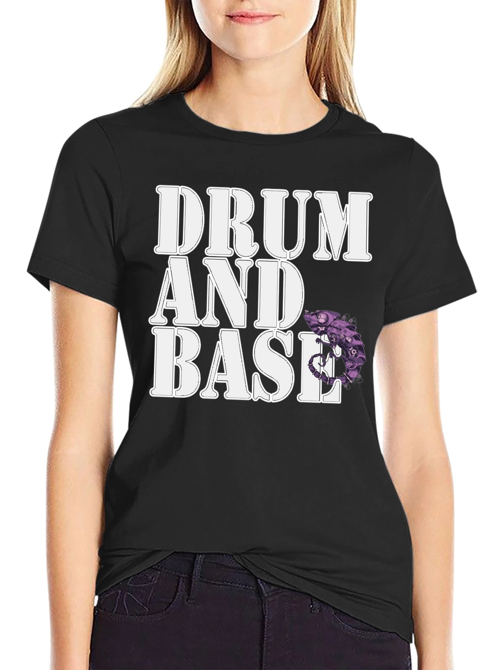 Drum and Base Chameleon Graphic T-Shirt
