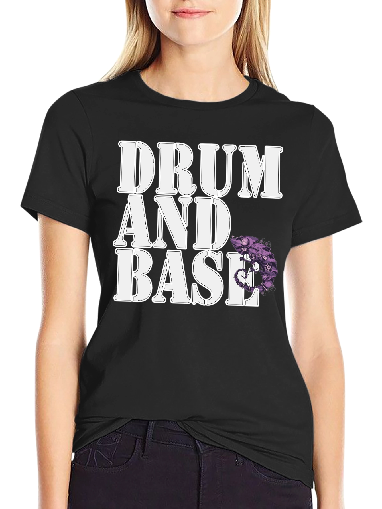 Drum and Base Chameleon Graphic T-Shirt