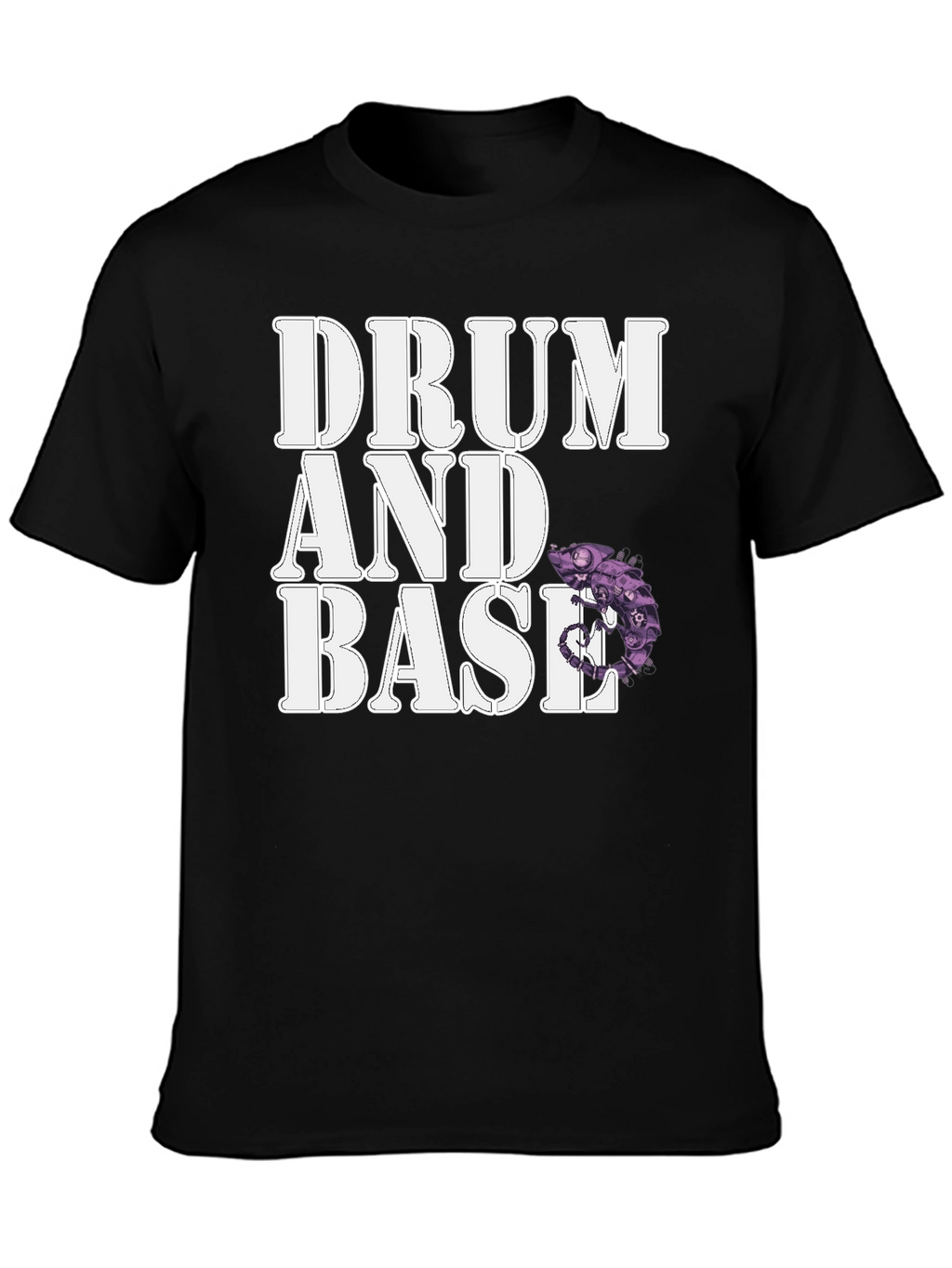 Drum and Base Chameleon Graphic T-Shirt