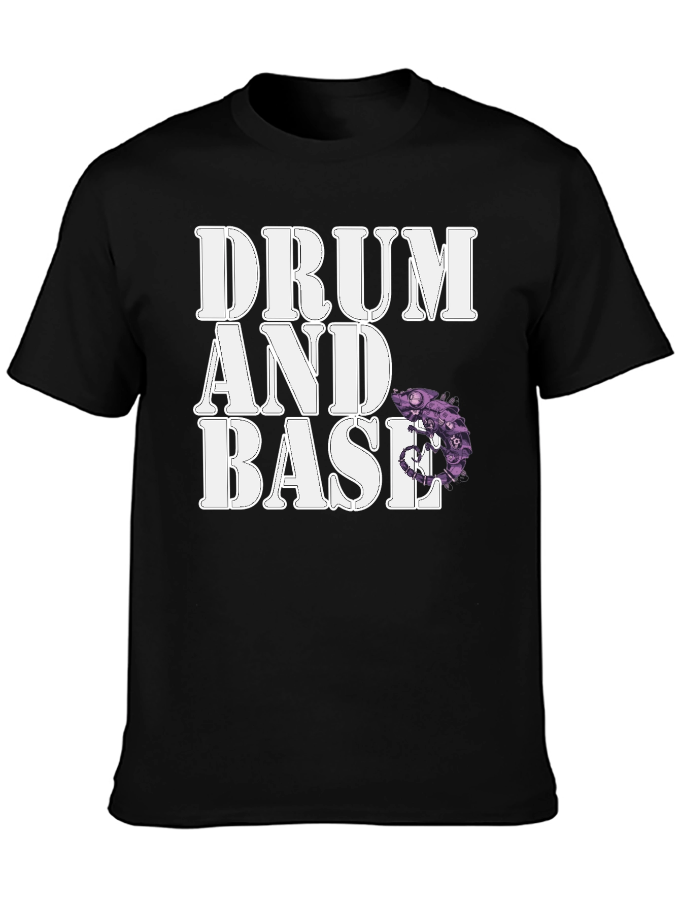 Drum and Base Chameleon Graphic T-Shirt