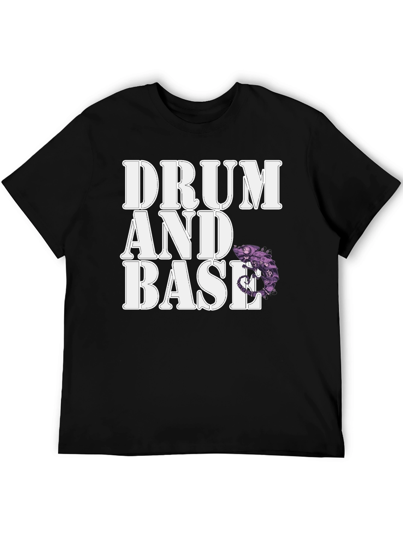 Drum and Base Chameleon Graphic T-Shirt