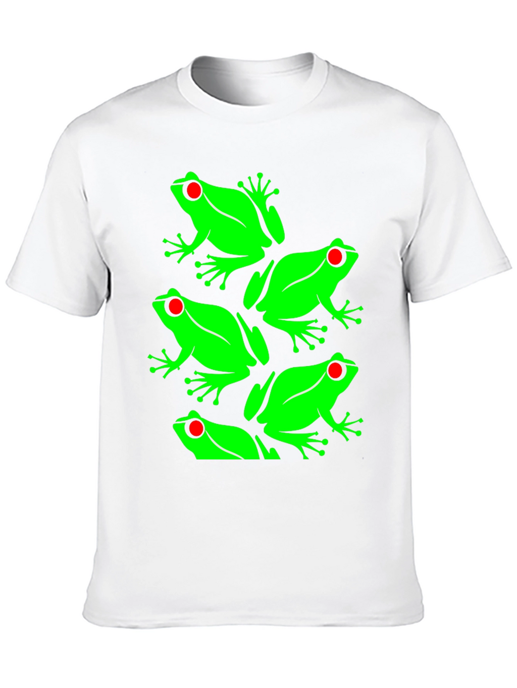 Frog Pattern Graphic Tee - Black