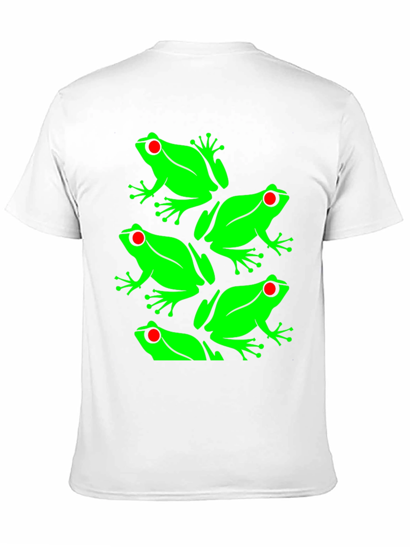 Frog Pattern Graphic Tee - Black