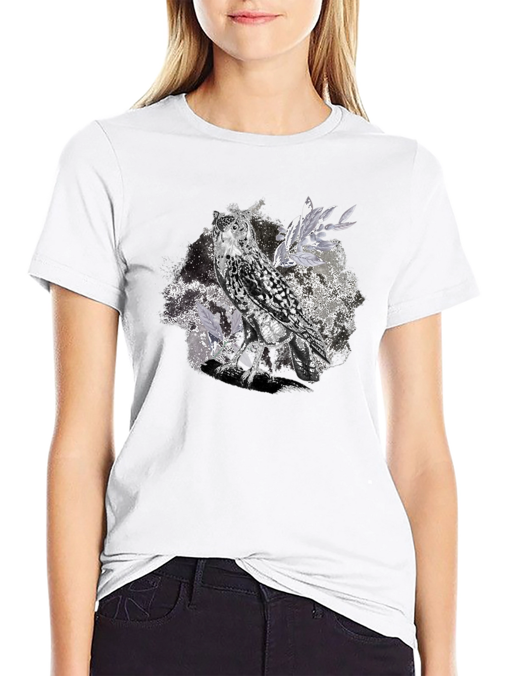 Owl Graphic Tee - Unisex Black T-Shirt