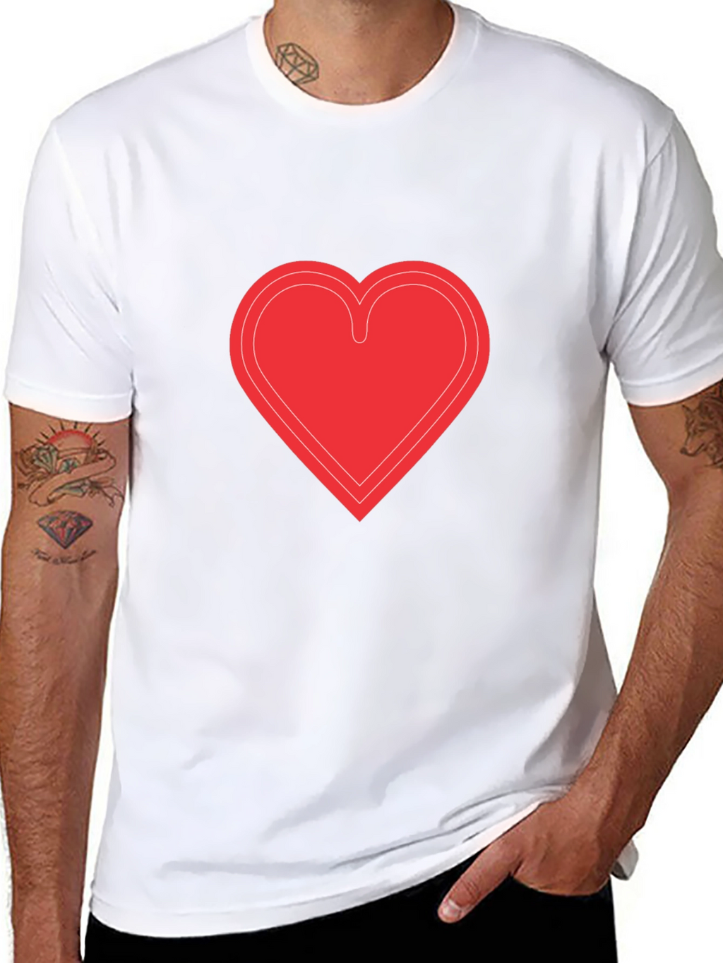 Heart Graphic Black T-Shirt - Stylish & Trendy