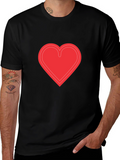 Heart Graphic Black T-Shirt - Stylish & Trendy