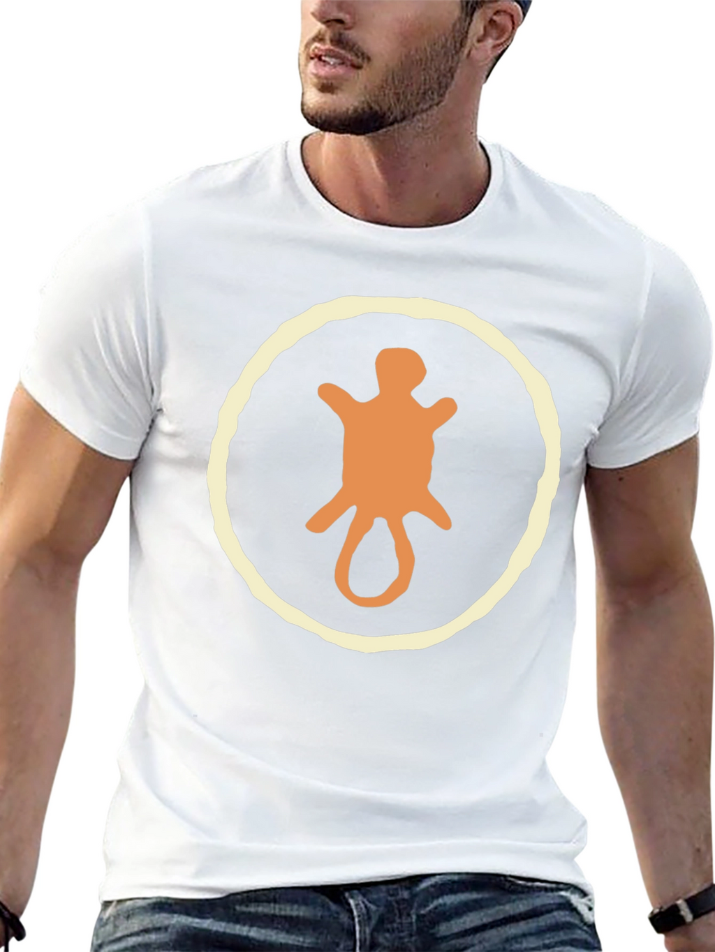 Abstract Symbol Graphic Tee - Black Cotton