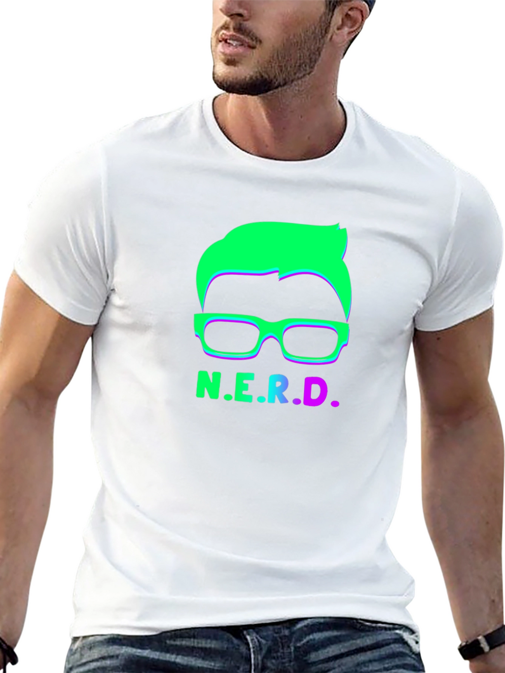 N.E.R.D. Graphic Tee - Bold Neon Design