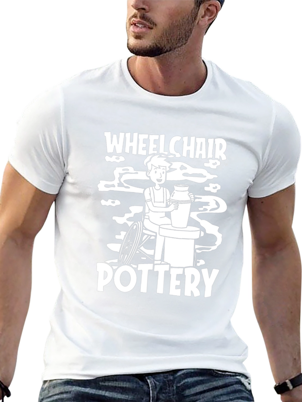 Wheelchair Pottery Black T-Shirt