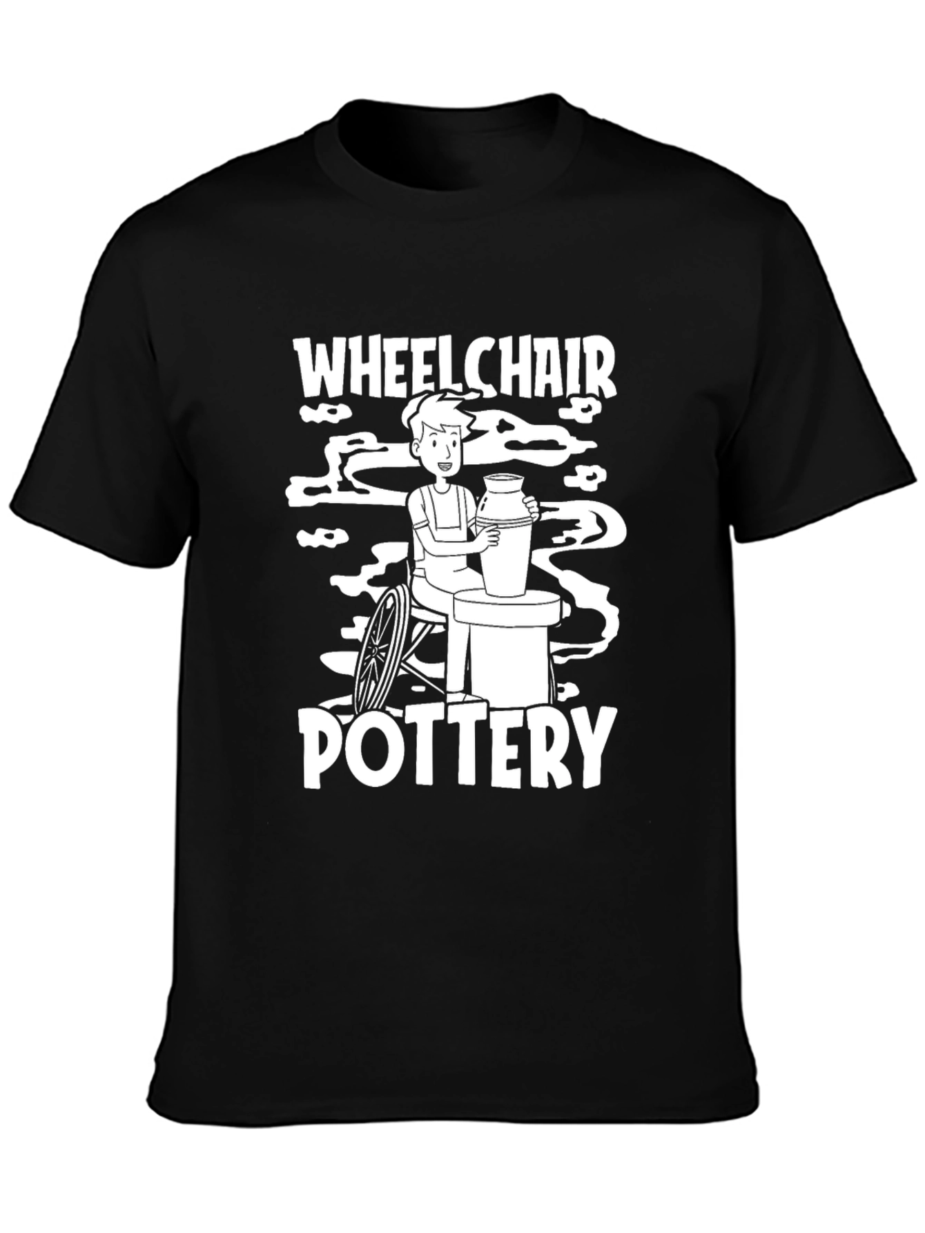 Wheelchair Pottery Black T-Shirt