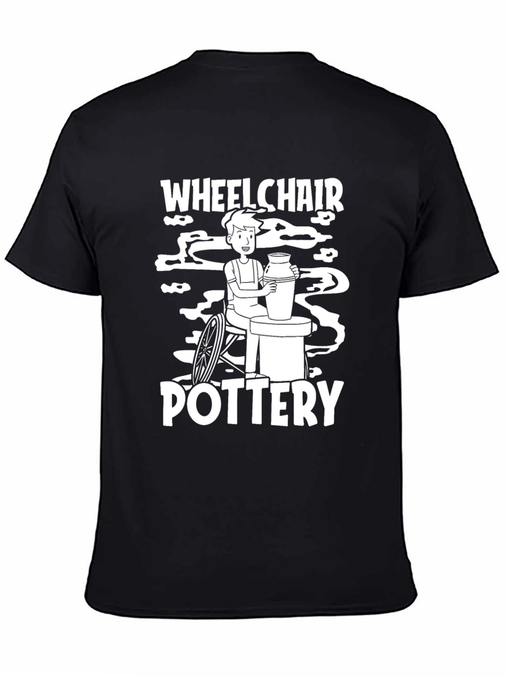 Wheelchair Pottery Black T-Shirt
